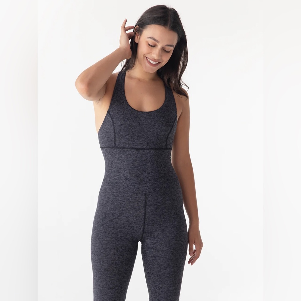 IMBODHI Astra Bodysuit Jumpsuit in Heather Steel